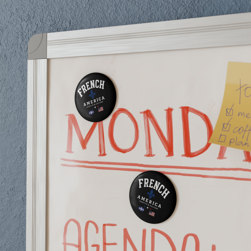 FRENCH | Button Magnet, Round (1 & 10 pcs)