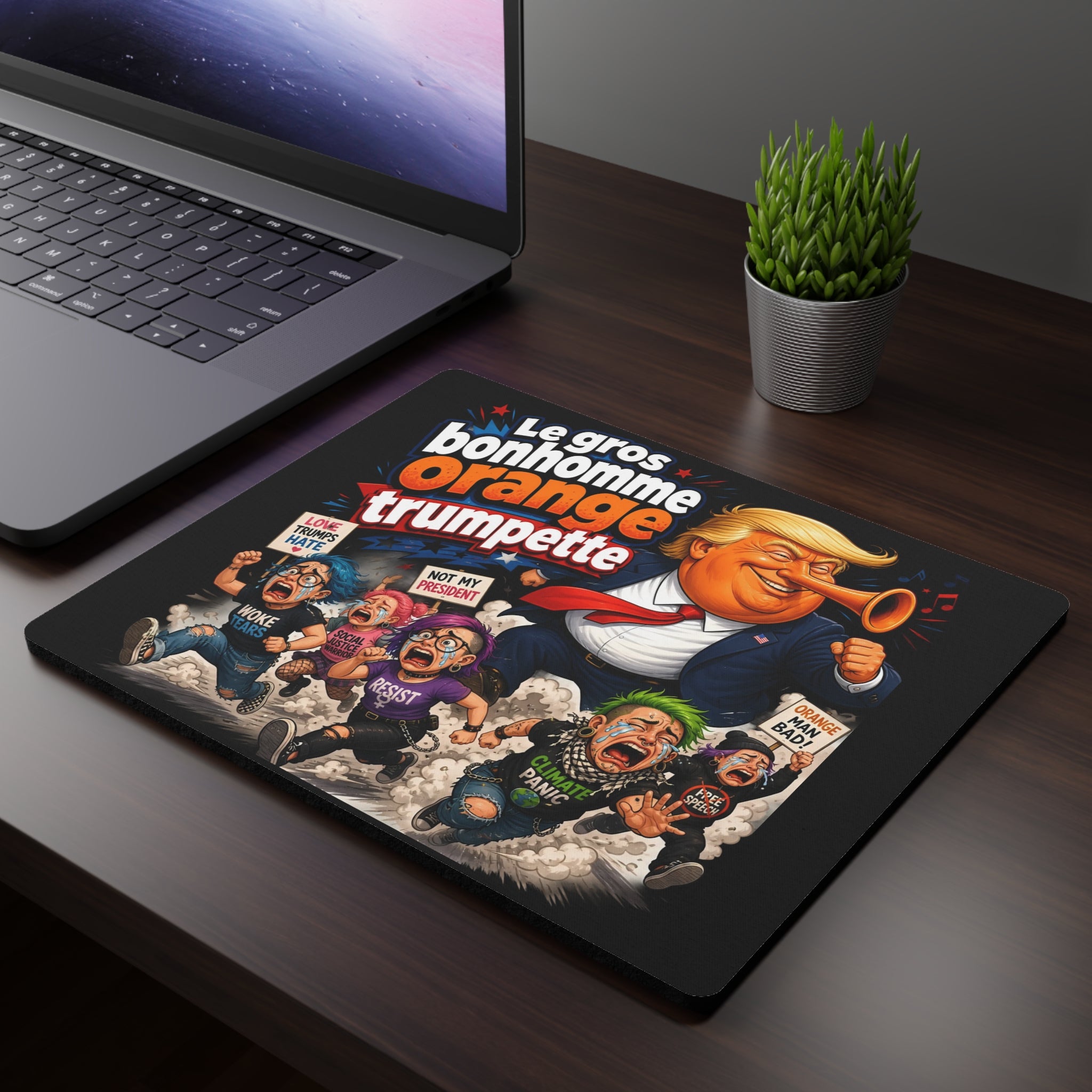 Gros Bonhomme Orange | Rectangular Mouse Pad