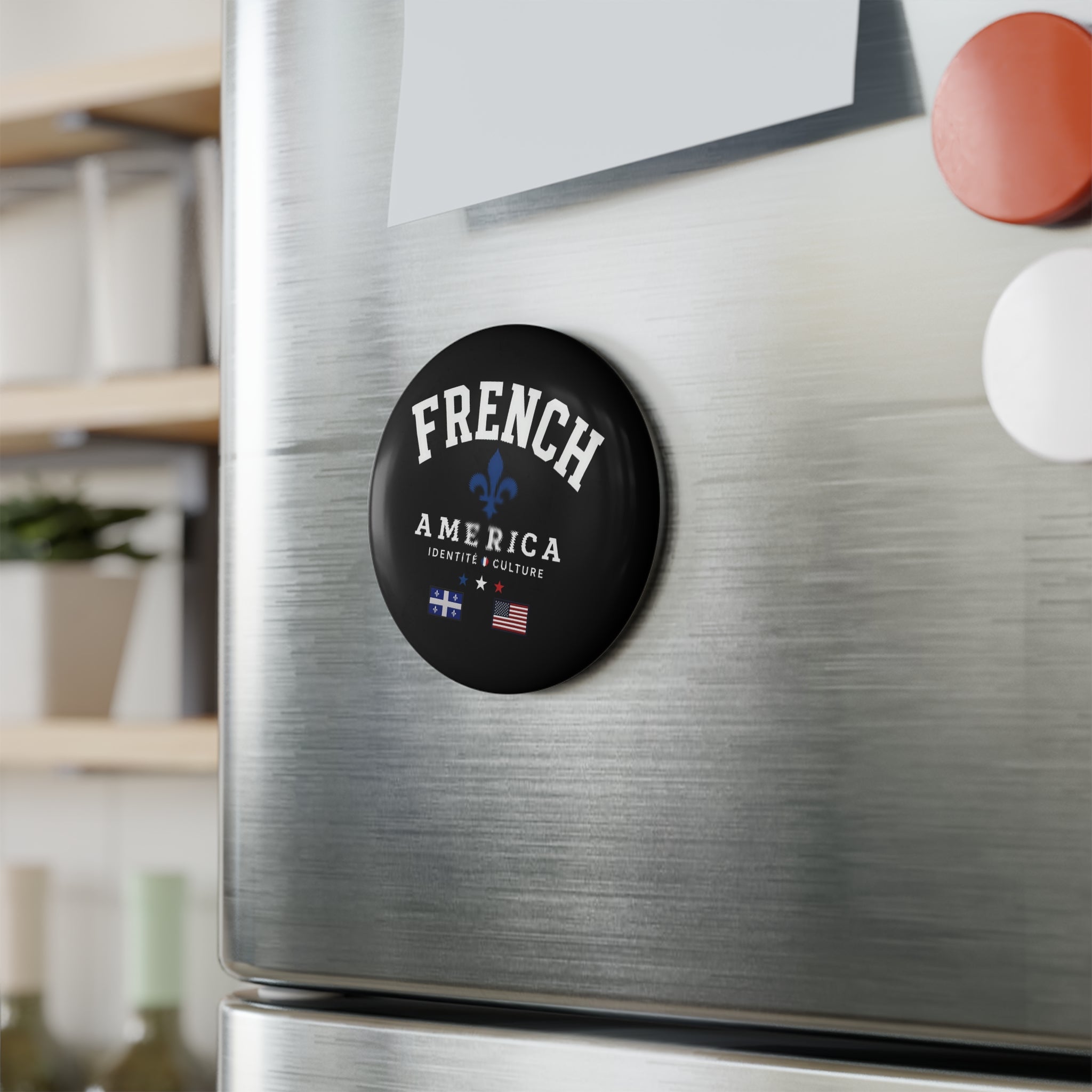 FRENCH | Button Magnet, Round (1 & 10 pcs)